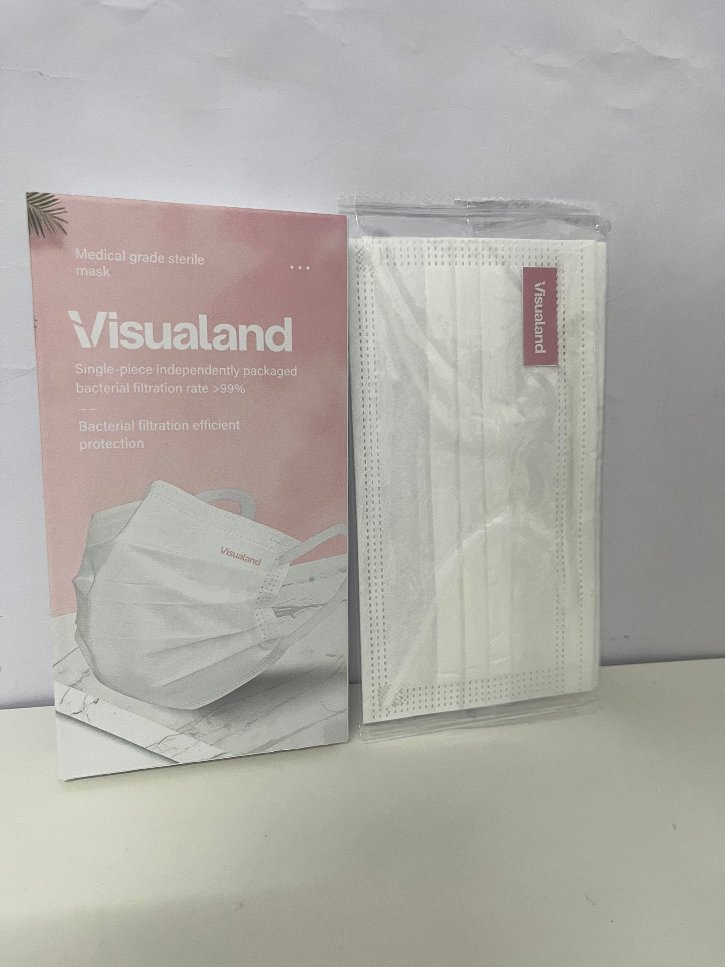 [Visualand Sanitary masks for medical purposes]——Visualand Medical Grade Sterile Face Masks - Individually Wrapped 3-Ply Disposable Masks