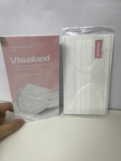 [Visualand Sanitary masks for medical purposes]——Visualand Medical Grade Sterile Face Masks - Individually Wrapped 3-Ply Disposable Masks
