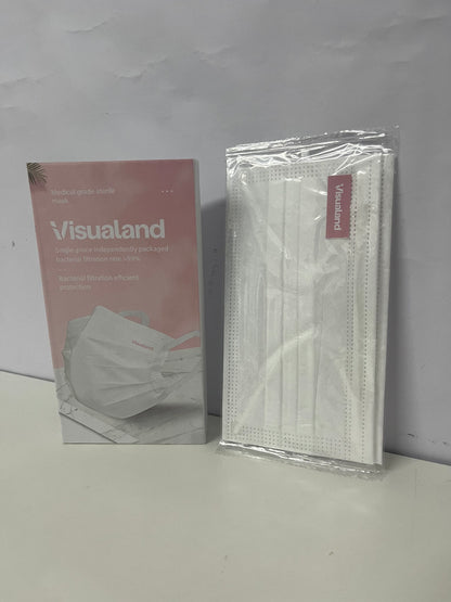 [Visualand Sanitary masks for medical purposes]——Visualand Medical Grade Sterile Face Masks - Individually Wrapped 3-Ply Disposable Masks