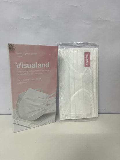 [Visualand Sanitary masks for medical purposes]——Visualand Medical Grade Sterile Face Masks - Individually Wrapped 3-Ply Disposable Masks