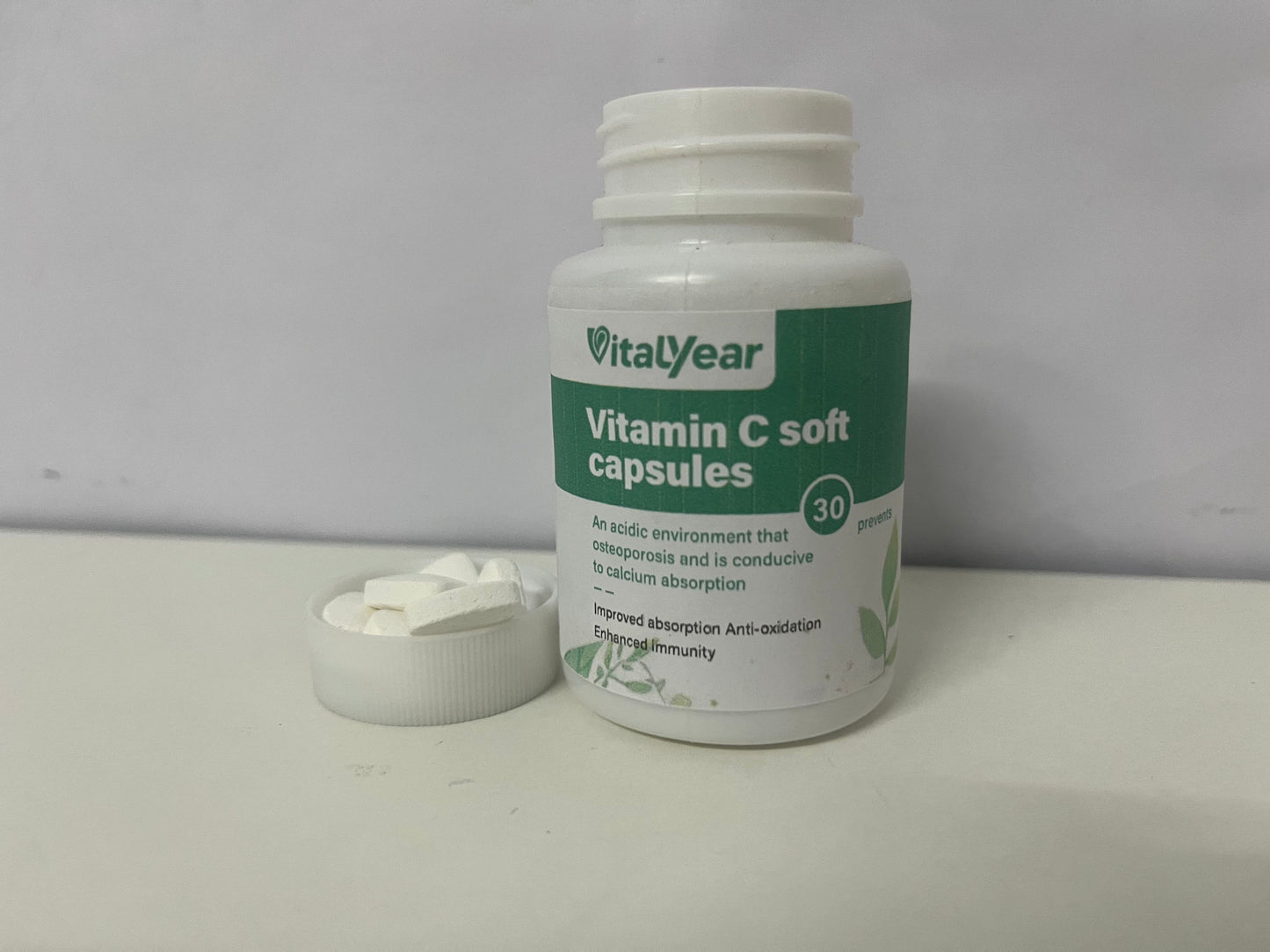 [VitalYear Vitamins]-Vitamin C Soft Capsules - 30ct High Absorption Antioxidant Immune Support Supplement