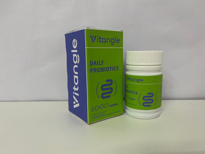 Vitangle Daily Probiotics: 6 Active Strains & 6000 Billion CFU — Daily Gut Balance Support Supplement