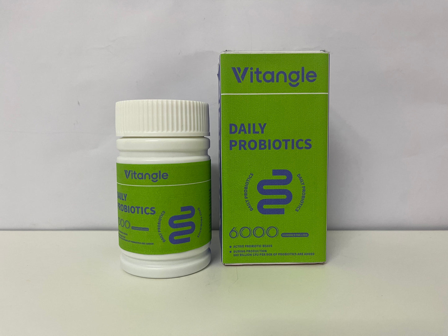 Vitangle Daily Probiotics: 6 Active Strains & 6000 Billion CFU — Daily Gut Balance Support Supplement