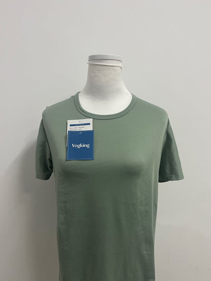 Vogking Sage Green Basic Short Sleeve T-Shirt for Women Men, Loose Fit Crew Neck T-Shirt, Soft Breathable Casual Tee Shirt for Daily Commute Streetwear Loungewear All-Season Outfit