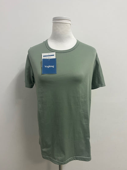 Vogking Sage Green Basic Short Sleeve T-Shirt for Women Men, Loose Fit Crew Neck T-Shirt, Soft Breathable Casual Tee Shirt for Daily Commute Streetwear Loungewear All-Season Outfit