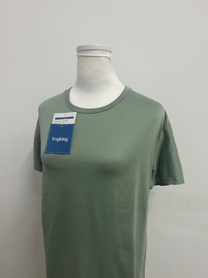 Vogking Sage Green Basic Short Sleeve T-Shirt for Women Men, Loose Fit Crew Neck T-Shirt, Soft Breathable Casual Tee Shirt for Daily Commute Streetwear Loungewear All-Season Outfit