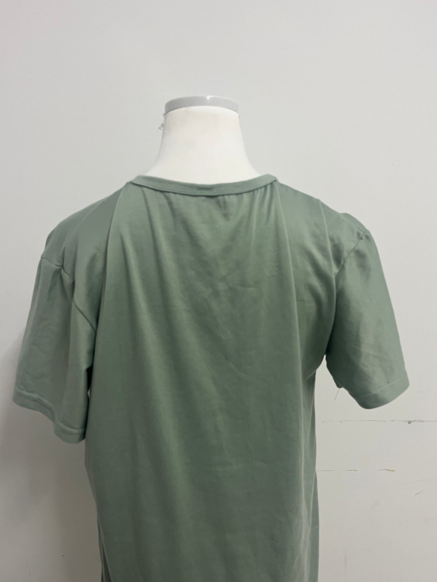 Vogking Sage Green Basic Short Sleeve T-Shirt for Women Men, Loose Fit Crew Neck T-Shirt, Soft Breathable Casual Tee Shirt for Daily Commute Streetwear Loungewear All-Season Outfit