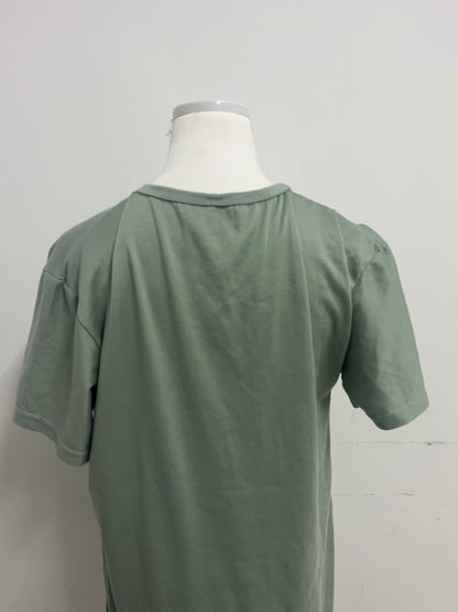 Vogking Sage Green Basic Short Sleeve T-Shirt for Women Men, Loose Fit Crew Neck T-Shirt, Soft Breathable Casual Tee Shirt for Daily Commute Streetwear Loungewear All-Season Outfit