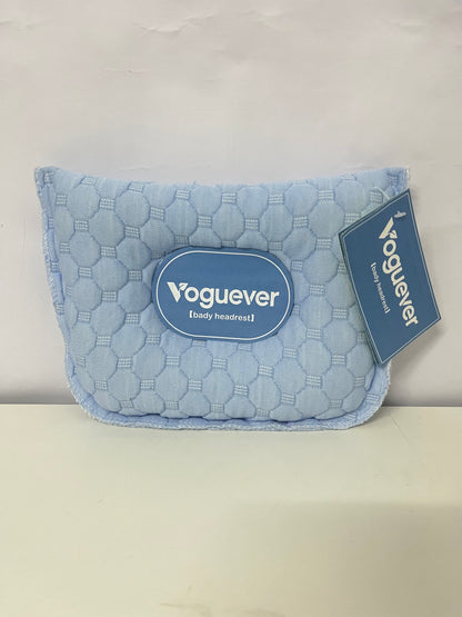 Voguever Baby Headrest Pillow - Light Blue Quilted Infant Neck Support Pillow for Crib, Stroller & Car Seat