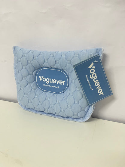 Voguever Baby Headrest Pillow - Light Blue Quilted Infant Neck Support Pillow for Crib, Stroller & Car Seat