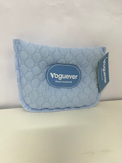 Voguever Baby Headrest Pillow - Light Blue Quilted Infant Neck Support Pillow for Crib, Stroller & Car Seat