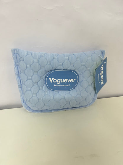 Voguever Baby Headrest Pillow - Light Blue Quilted Infant Neck Support Pillow for Crib, Stroller & Car Seat