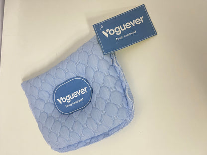 Voguever Baby Headrest Pillow - Light Blue Quilted Infant Neck Support Pillow for Crib, Stroller & Car Seat