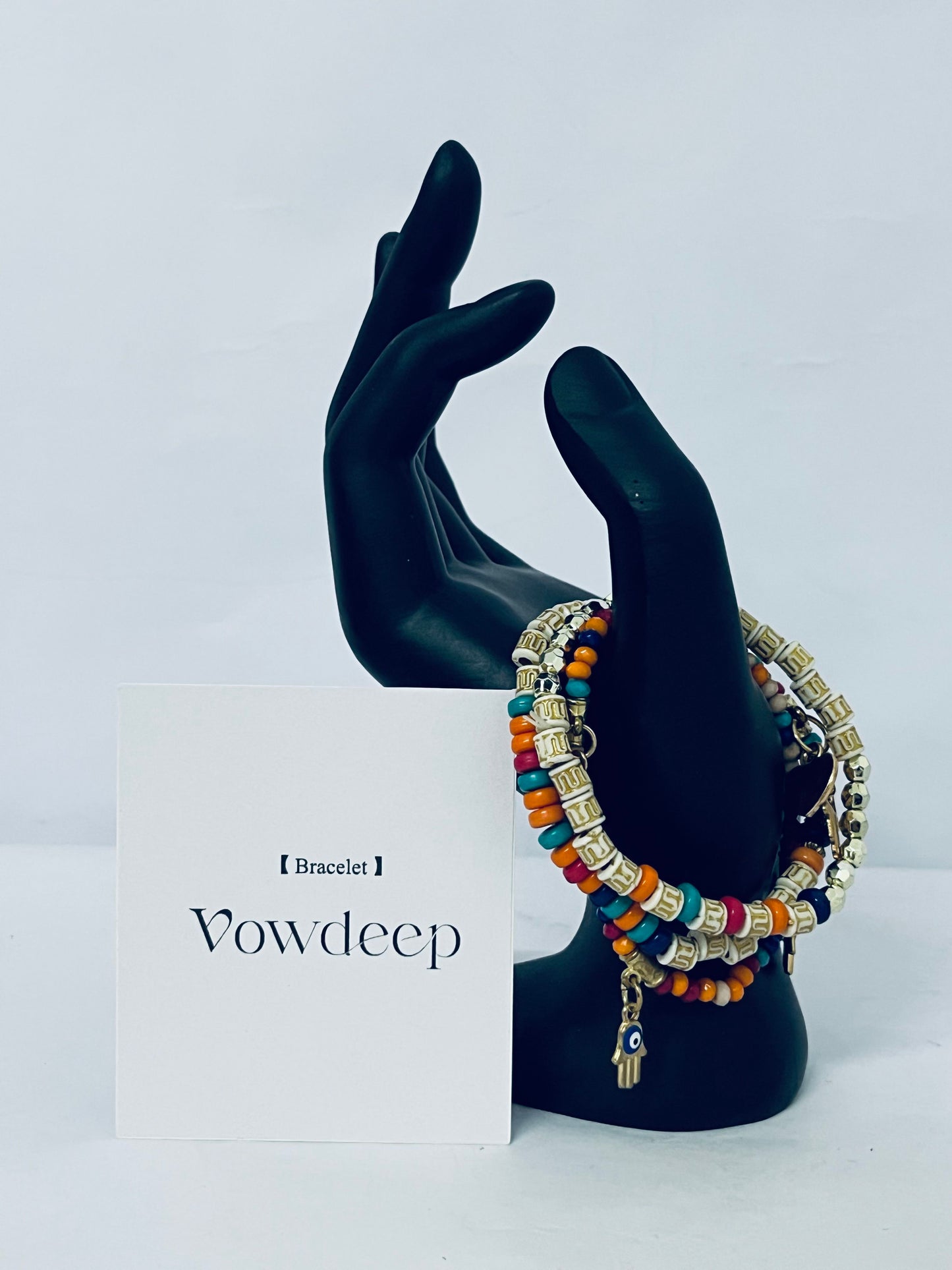 Vowdeep Bohemian Handmade Bracelet Set For Women Adjustable Rope Chain Bangle