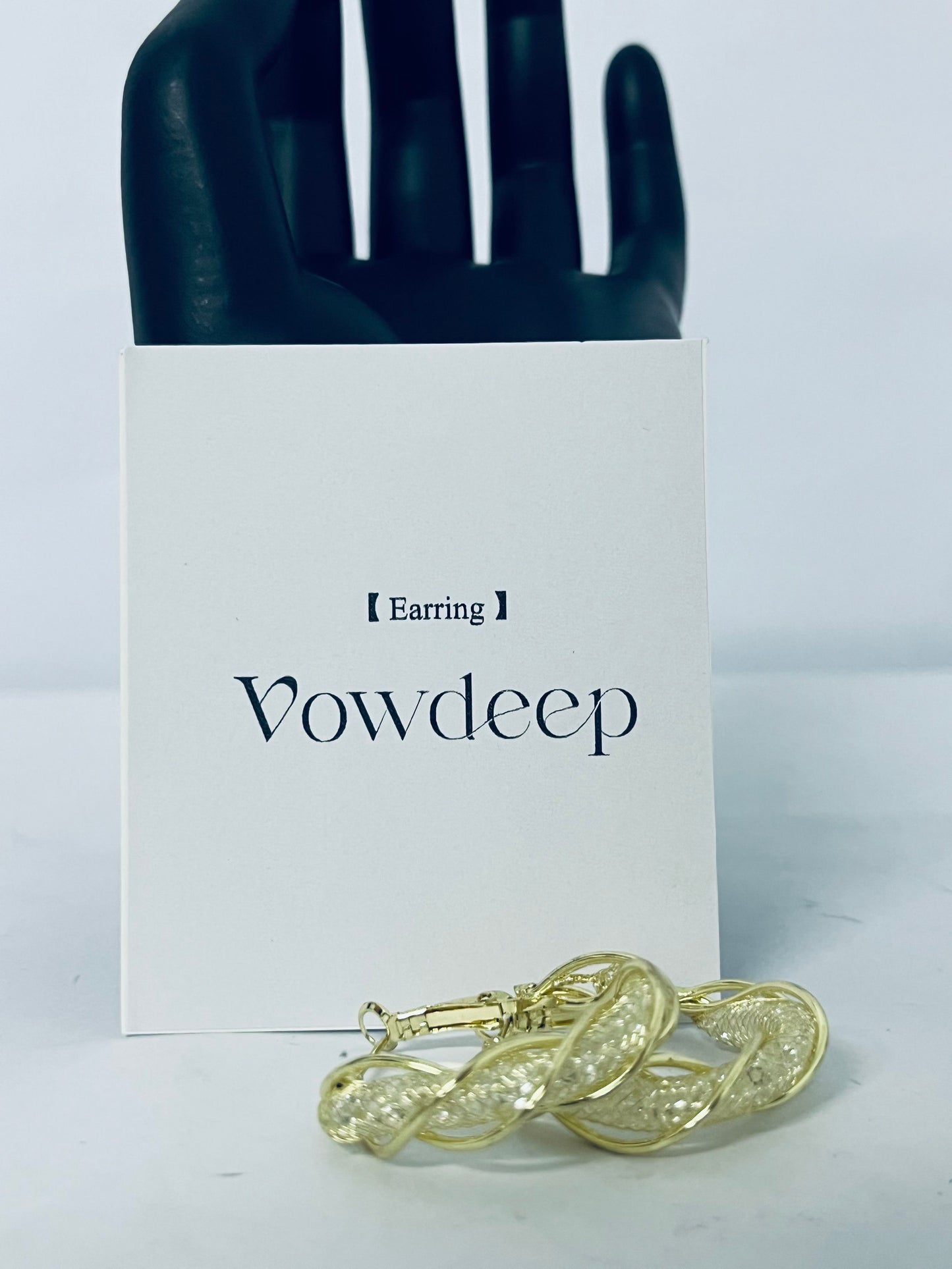 Vowdeep Twisted Shining Hoop Earrings shining and fashionable