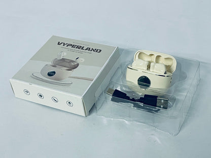 VYPERLAND Wireless Earbuds Bluetooth Headphones in Ear Buds with Stereo Deep Bass, 60H Bluetooth Ear Buds with Noise Cancelling Mics, Waterproofing Earphones Hands-Free Calls Dual LED Display