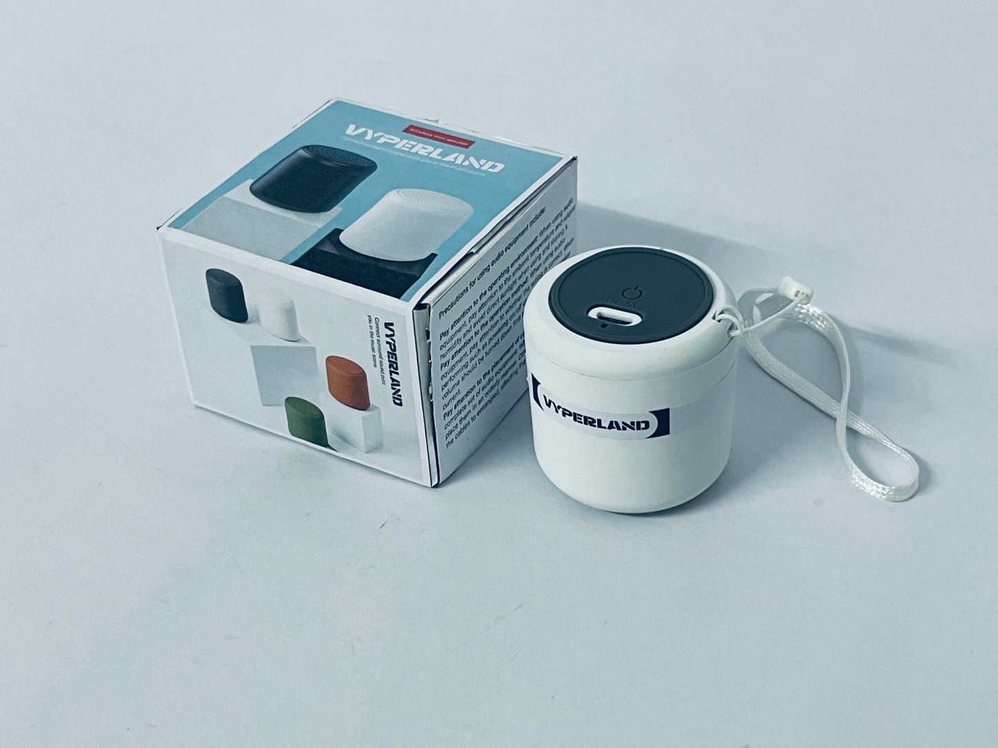 VYPERLAND Portable Wireless Bluetooth Speaker with Lanyard Mini Small Metal Speakers Bluetooth /Aux-in for phone Home Outdoor