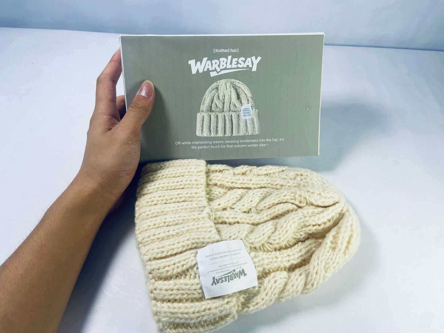 WARBLESAY Hats Womens Winter Warm Crocheted Hat