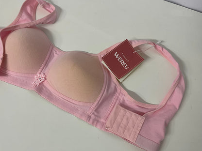 [WEREU Bras]-Pink Wireless Bra - Comfortable, Supportive & Breathable Lingerie