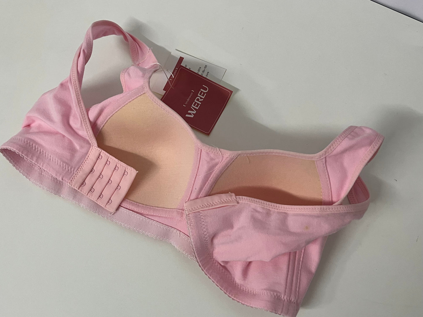 [WEREU Bras]-Pink Wireless Bra - Comfortable, Supportive & Breathable Lingerie