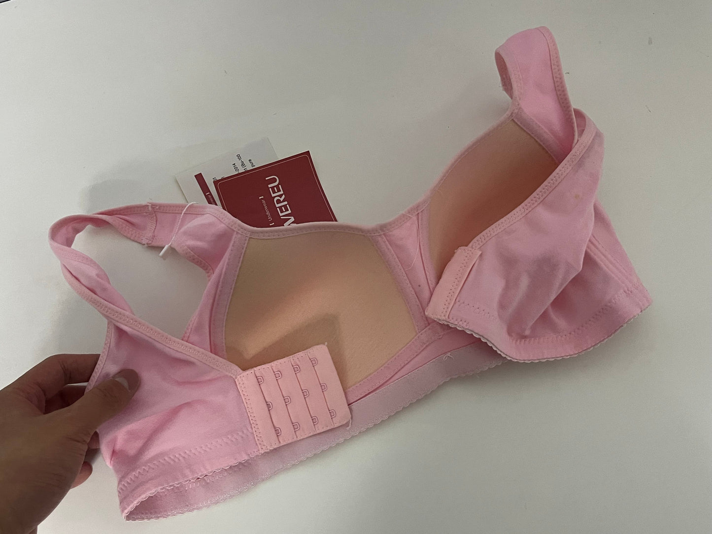 [WEREU Bras]-Pink Wireless Bra - Comfortable, Supportive & Breathable Lingerie