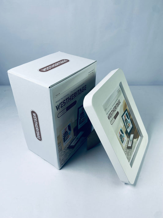 WESTHERITAGE 4x6 Picture Frames (White), Modern Style Wood Composite Frames Table Top or Wall Mount