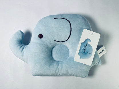 WHETERI Original Elephant Plush Flat Pillow,  Light Blue