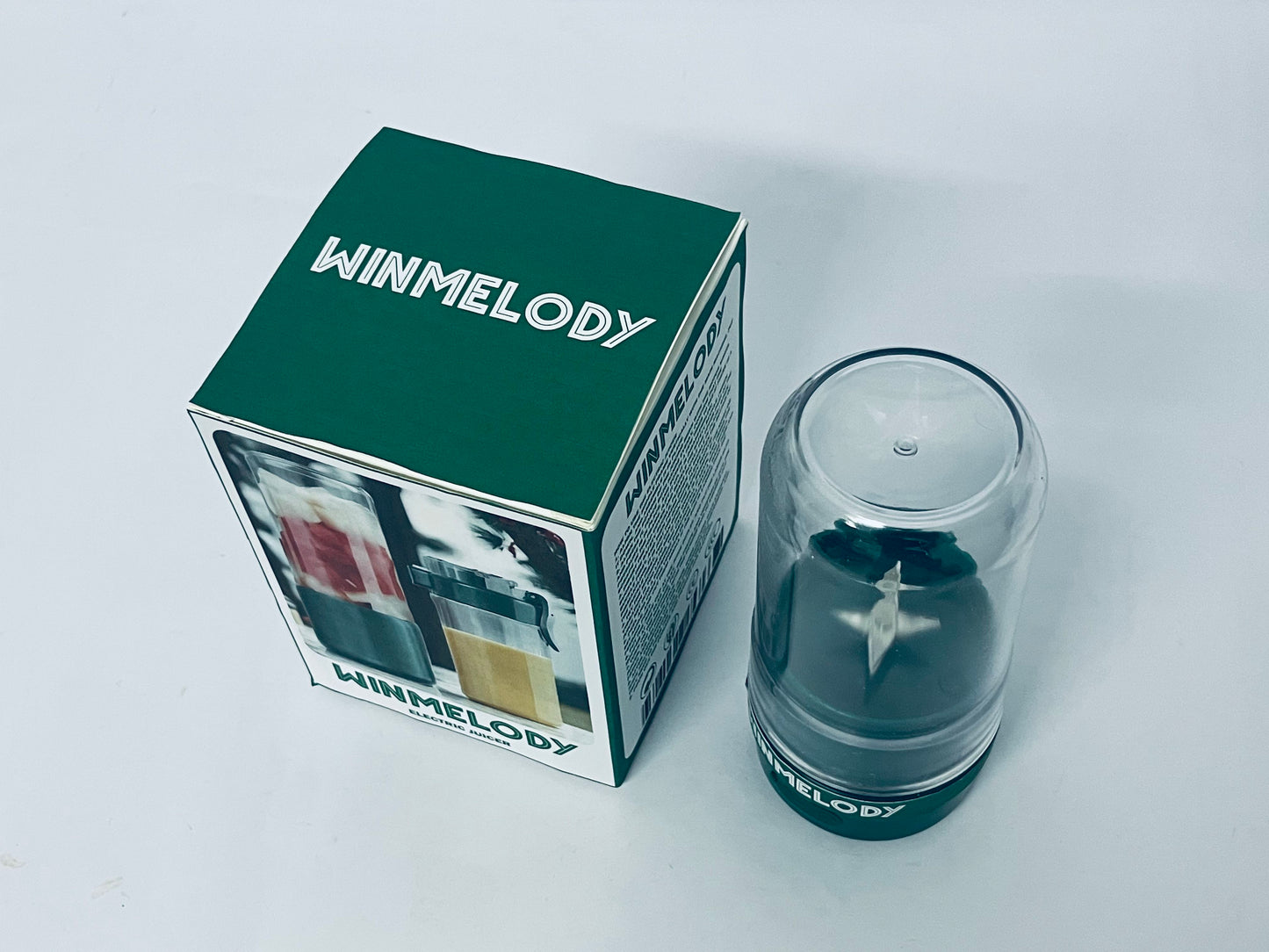 WINMELODY Portable Blender, 300ML, Blades, 22000RPM 1200MAH, Food Grade PCTG, USB Charging, Travel Blender Fruit, Vegetables, Coffee 