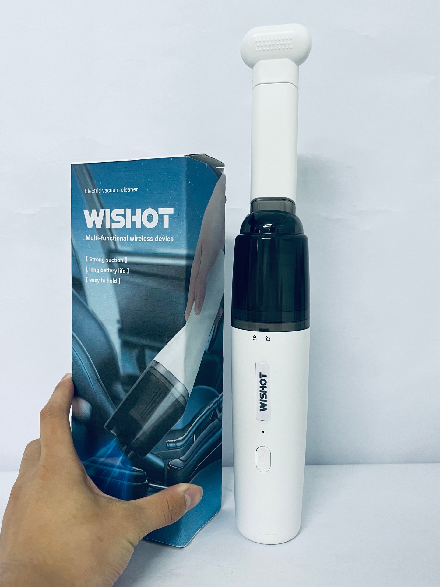 WISHOT Cordless Handheld Car Vacuum Cleaner, Cordless Handheld Dual Function Vacuum and Blower, Powerful Portable Dust Buster for Home, Car