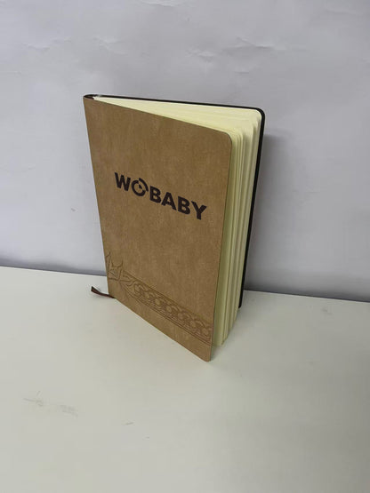 WOBABY Retro Kraft Paper Notebook Textured Writing Multi-Purpose Recording An Artistic Choice for Study and Office