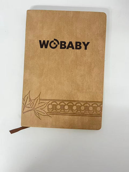 WOBABY Retro Kraft Paper Notebook Textured Writing Multi-Purpose Recording An Artistic Choice for Study and Office