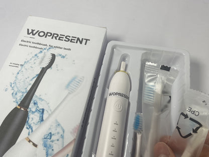 WOPRESENT Waterproof Sonic Electric Toothbrush for Adults - 6 Modes with Pressure Sensor, Smart Timer，Rechargeable Toothbrushes with 3 Brush Heads,Whitening & Sensitive Teeth Care,30 Days Long Battery Life