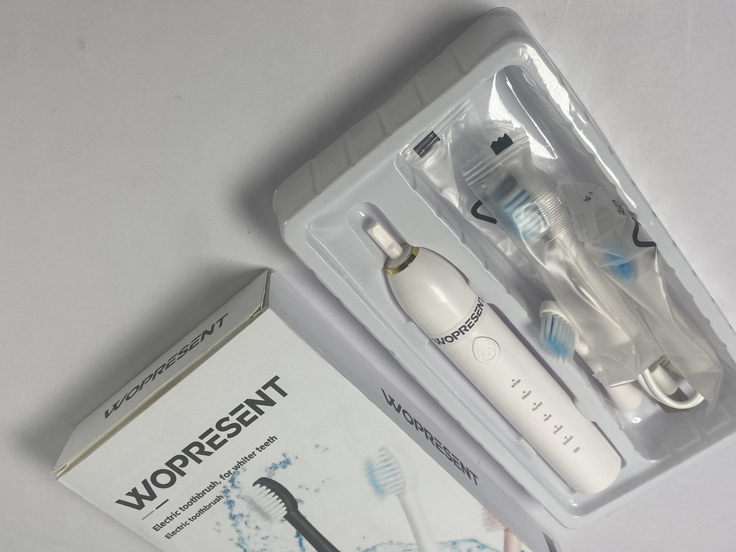 WOPRESENT Waterproof Sonic Electric Toothbrush for Adults - 6 Modes with Pressure Sensor, Smart Timer，Rechargeable Toothbrushes with 3 Brush Heads,Whitening & Sensitive Teeth Care,30 Days Long Battery Life
