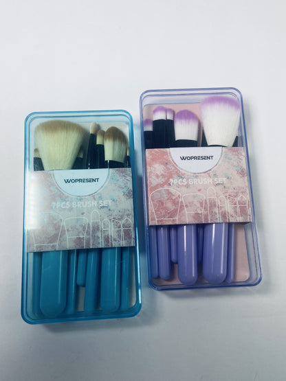 WOPRESENT 7 Pcs Makeup Brush Set Makeup Brushes for Eyes and Face,Travel Professional Makeup Brushes Set
