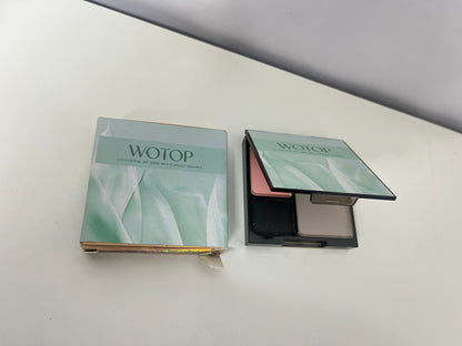 WOTOP 3-Shade Eye Shadow Palette — Matte Black + Pink + Khaki Compact (8+ Hour Wear)
