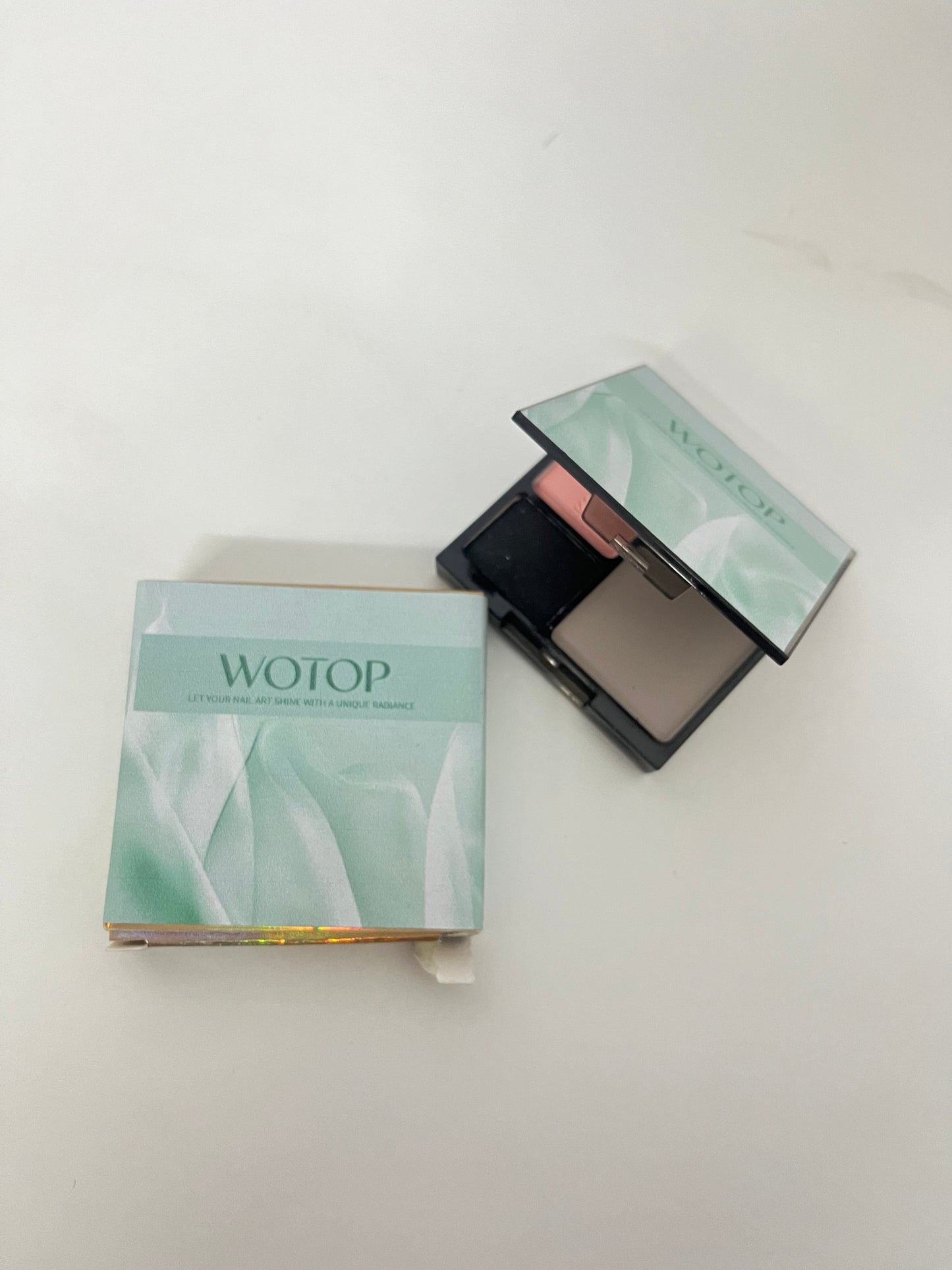 WOTOP 3-Shade Eye Shadow Palette — Matte Black + Pink + Khaki Compact (8+ Hour Wear)