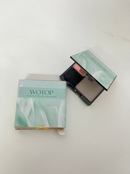 WOTOP 3-Shade Eye Shadow Palette — Matte Black + Pink + Khaki Compact (8+ Hour Wear)