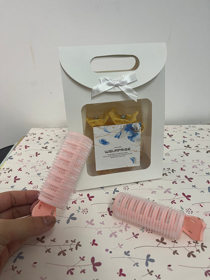 WSURPRISE Non-electric hair rollers Hair Styling Clips, No Crease Alligator Clips for Hair Styling, Root Clips for Curly Hair Volume, Volumizing Hair Clips, Styling Accessories for Women Girls (Pink A)