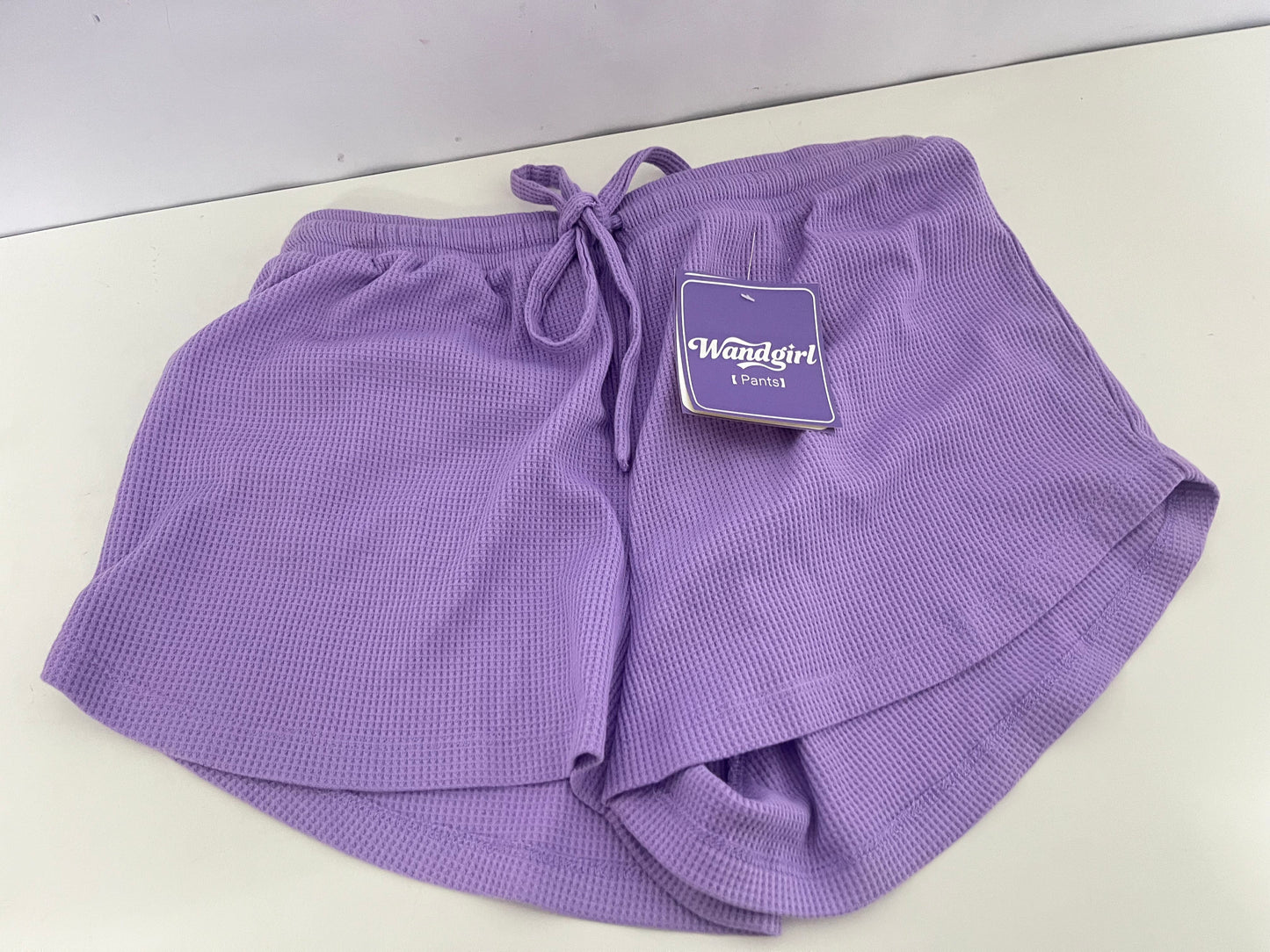 [Wandgirl Pants]——Waffle Knit Pure Cotton Shorts - Casual Loose Fit Lounge & Wear Shorts