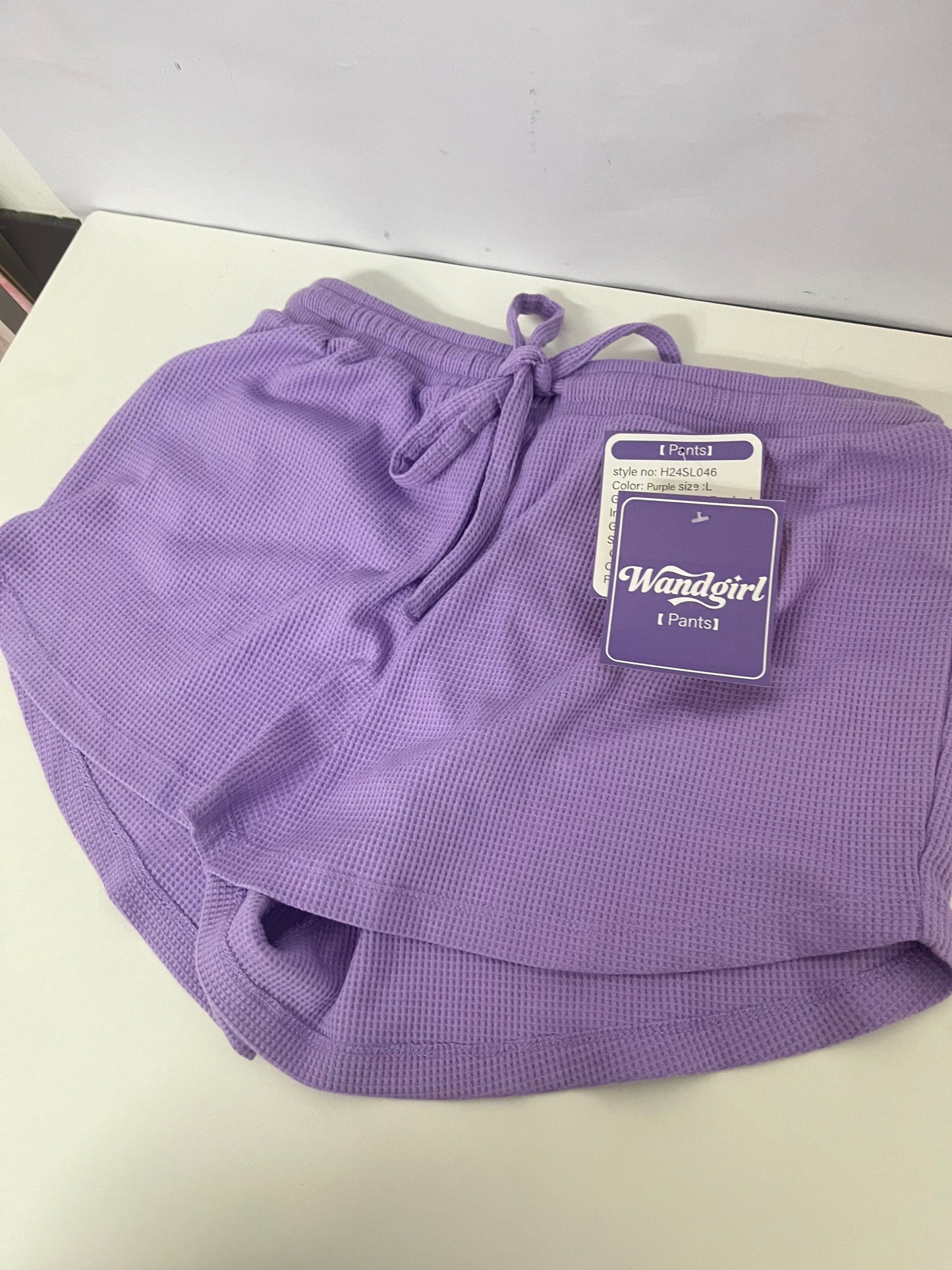 [Wandgirl Pants]——Waffle Knit Pure Cotton Shorts - Casual Loose Fit Lounge & Wear Shorts