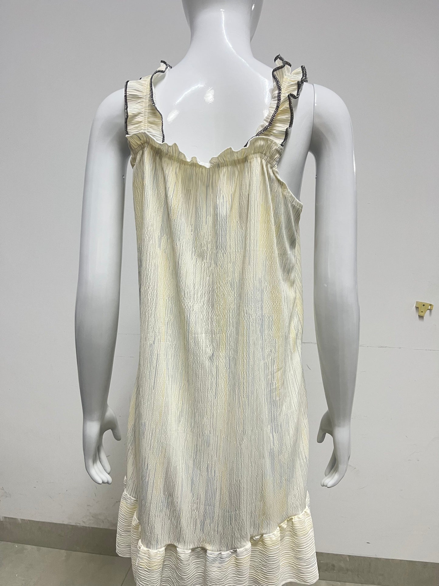 [Wandgirl Dresses]——Ruffle Strap Dresses - Textured Sweet Loungewear Dress