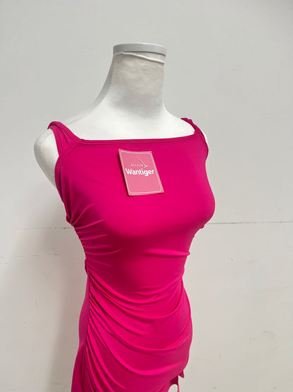 Wantiger Pink Ruched Slip Dress Sexy & Eye-Catching Comfortable & Skin-Friendly A Focal Choice for Summer Parties