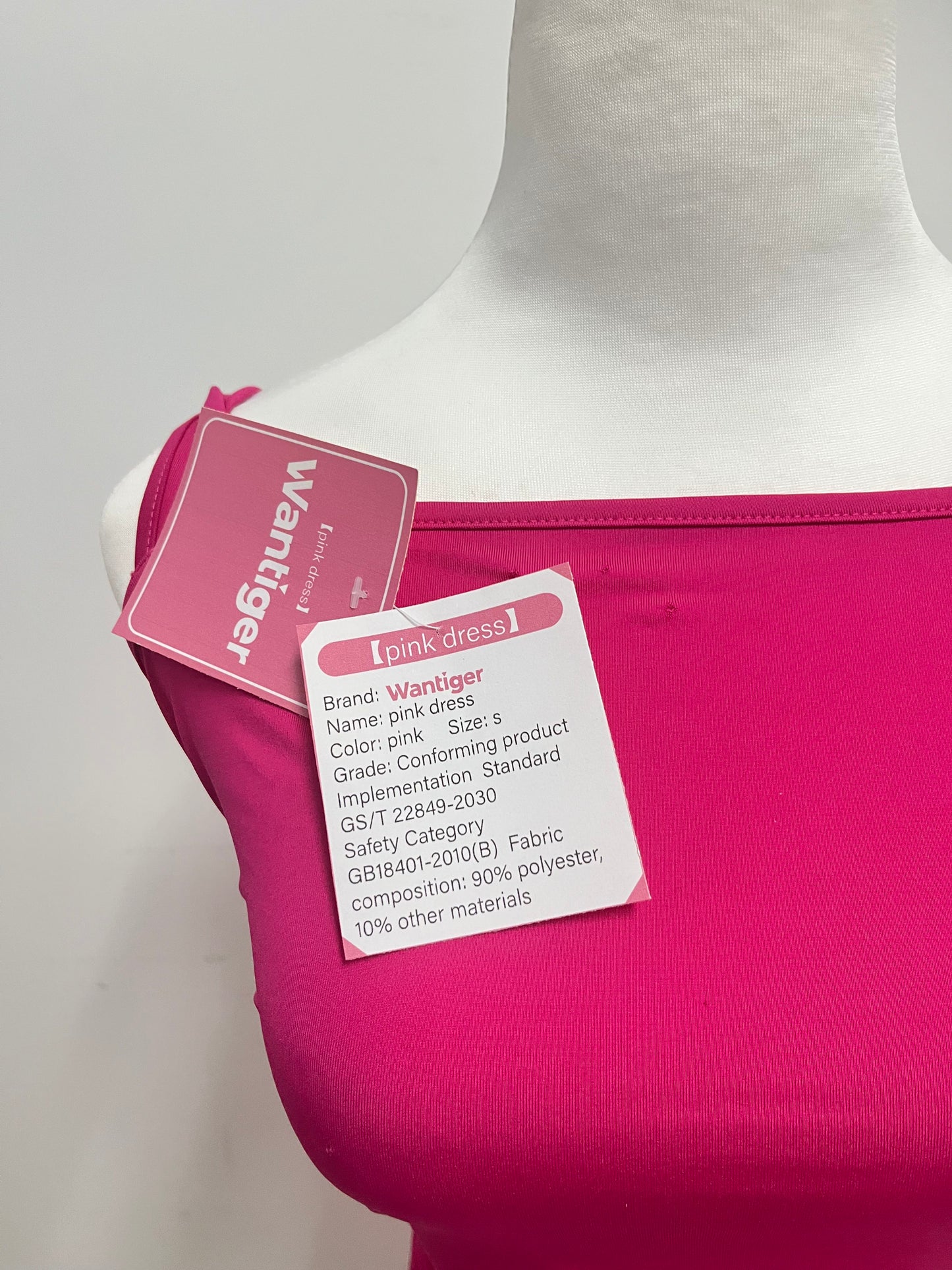 Wantiger Pink Ruched Slip Dress Sexy & Eye-Catching Comfortable & Skin-Friendly A Focal Choice for Summer Parties