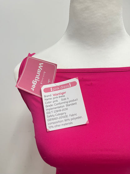 Wantiger Pink Ruched Slip Dress Sexy & Eye-Catching Comfortable & Skin-Friendly A Focal Choice for Summer Parties