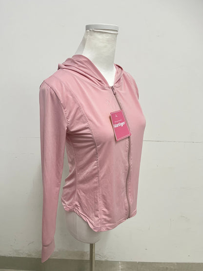 Wantiger Pink Hooded Sports Jacket Light & Breathable Stylish & Versatile A Dynamic Choice for Sports and Leisure