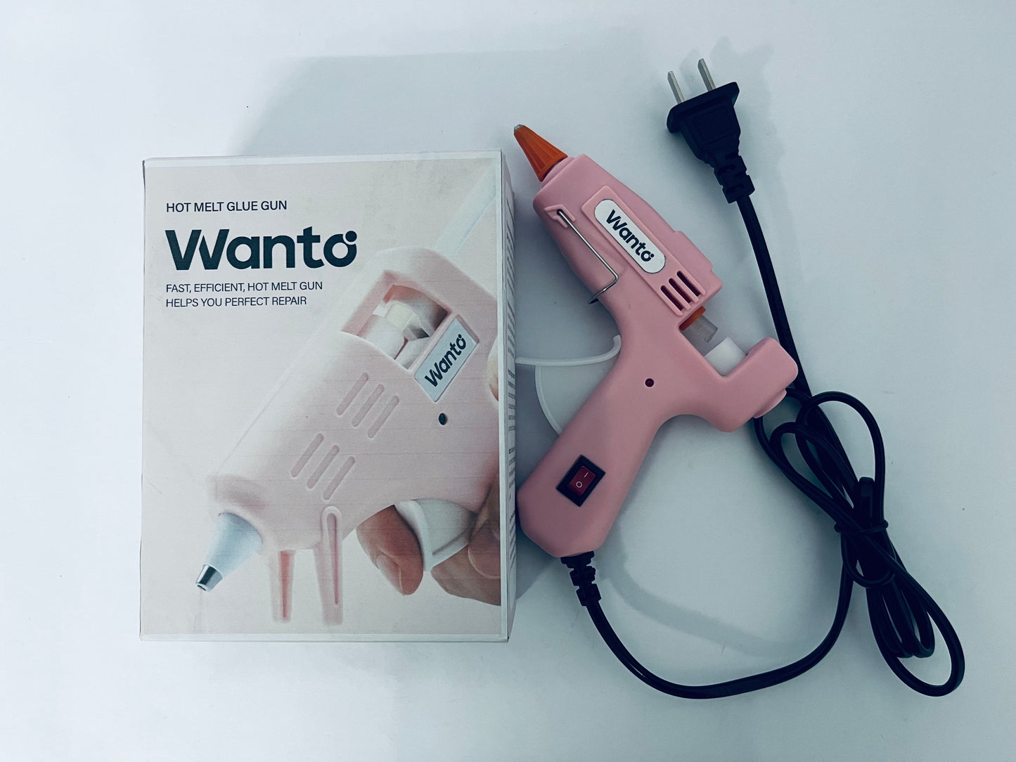 Wanto Mini Hot Glue Gun, Fast Heating, Copper Nozzle, Safe Anti-Scald, Compact & Lightweight for DIY, Crafts, Home Repair, School Projects