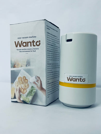 Wanto Compact Vacuum Sealer for Food Powerful Handheld Vacuum Sealer Machine, Seal Meal Saver, Portable Food Sealer