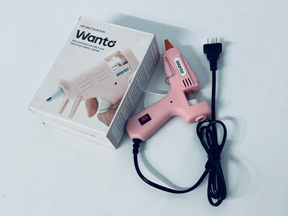 Wanto Mini Hot Glue Gun, Fast Heating, Copper Nozzle, Safe Anti-Scald, Compact & Lightweight for DIY, Crafts, Home Repair, School Projects