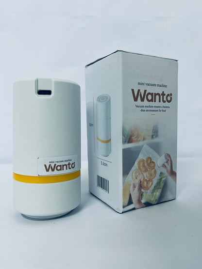 Wanto Compact Vacuum Sealer for Food Powerful Handheld Vacuum Sealer Machine, Seal Meal Saver, Portable Food Sealer