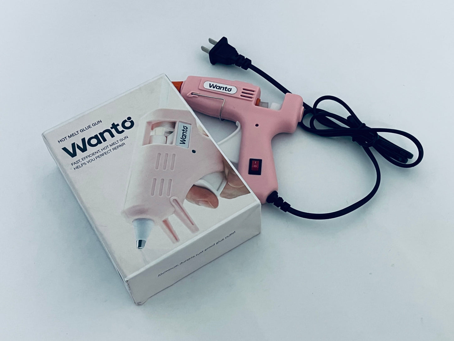Wanto Mini Hot Glue Gun, Fast Heating, Copper Nozzle, Safe Anti-Scald, Compact & Lightweight for DIY, Crafts, Home Repair, School Projects